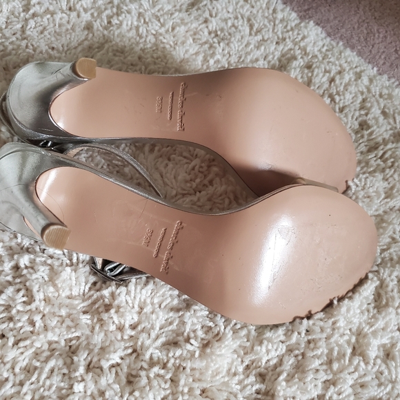 Auth CHARLES DAVID Silver & Transparent Sandals - Picture 5 of 6